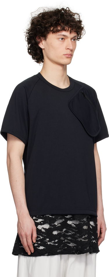 T-shirt Comme des Garçons Comme des Garçons Homme Plus Pocket Jersey T-Shirt with Lace Trim Sort | PO-T017-051, 1