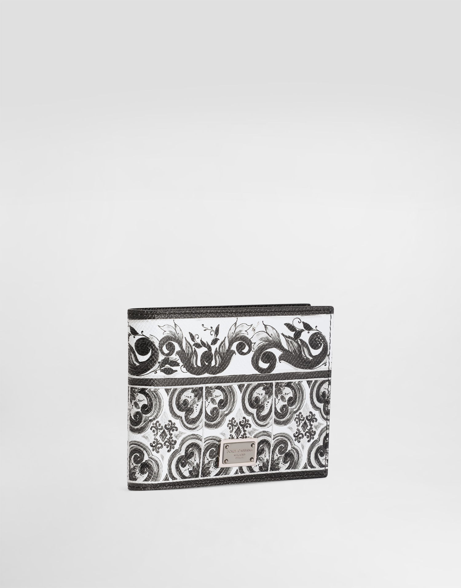 Tegnebog Dolce & Gabbana Dolce & Gabbana Calfskin Majolica Print Wallet Hvid | BP3102AN719IU3TN, 1