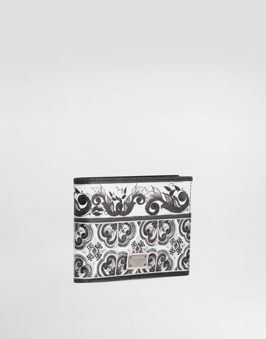 Tegnebog Dolce & Gabbana Dolce & Gabbana Calfskin Majolica Print Wallet Hvid | BP3102AN719IU3TN, 1