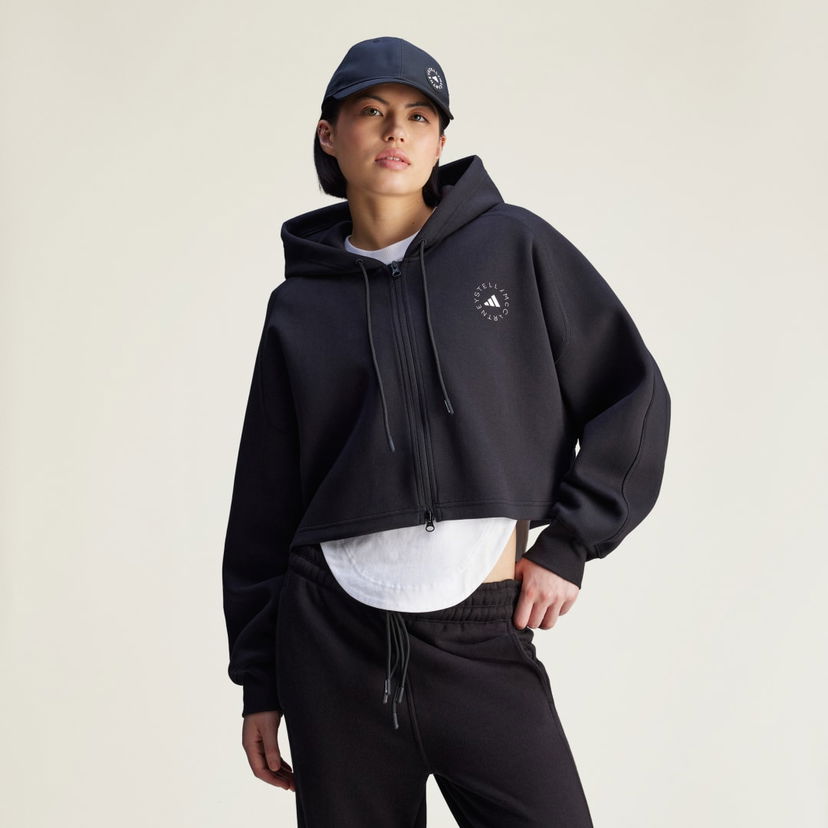 Sweatshirt adidas Performance Cropped Sportswear Hoodie Sort | JD8107