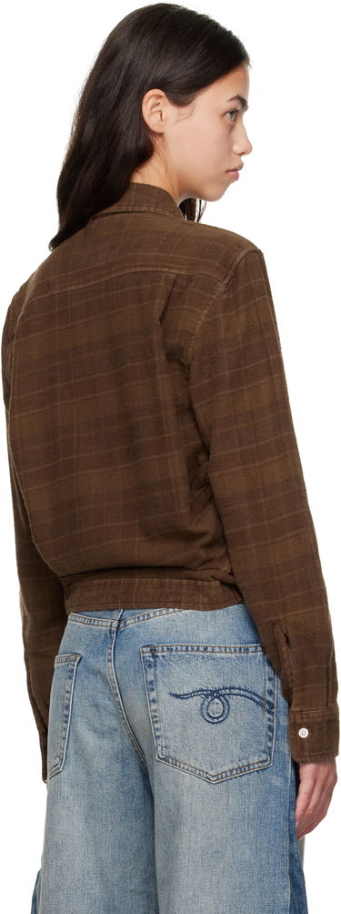 Skjorte R13 R13 Wrap Around Plaid Shirt Brun | R13WR433-R554B, 2