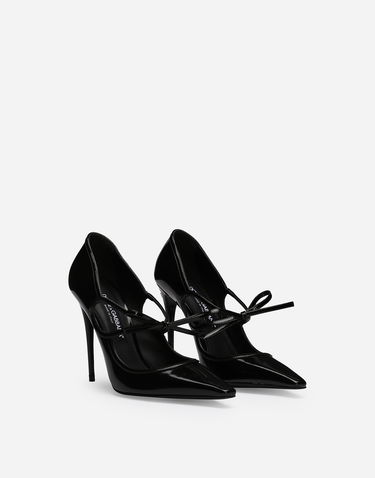 Sneakers og sko Dolce & Gabbana Polished Calfskin Pumps Sort | CD1853A103780999, 1