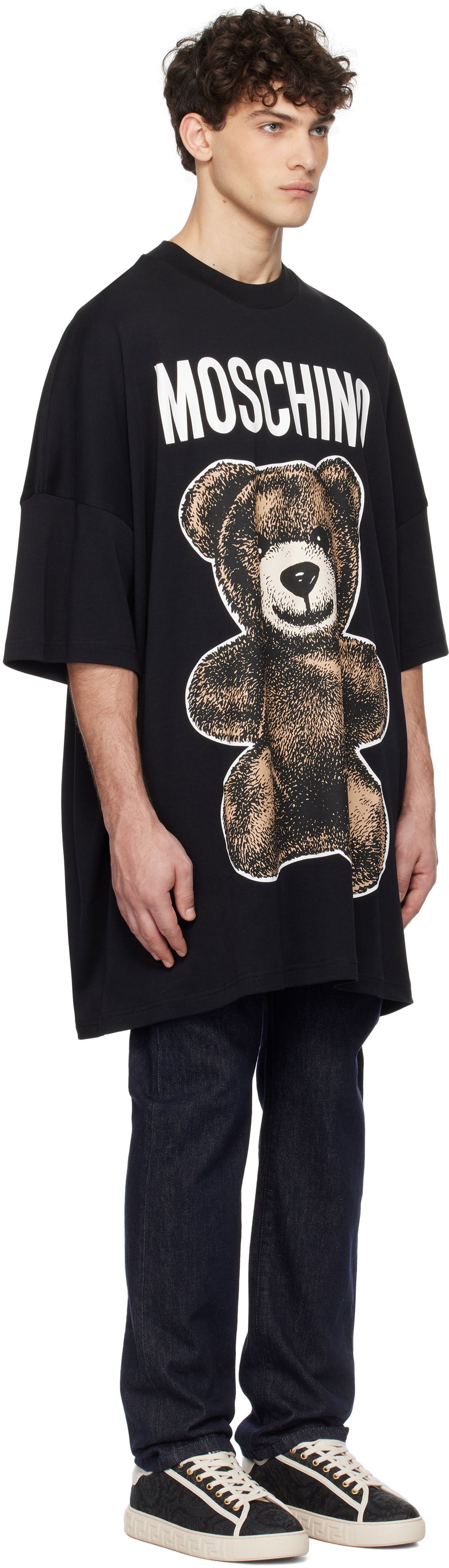 T-shirt Moschino Moschino Oversized Teddy Bear Graphic Tee Sort | 251ZZV071202441555, 1