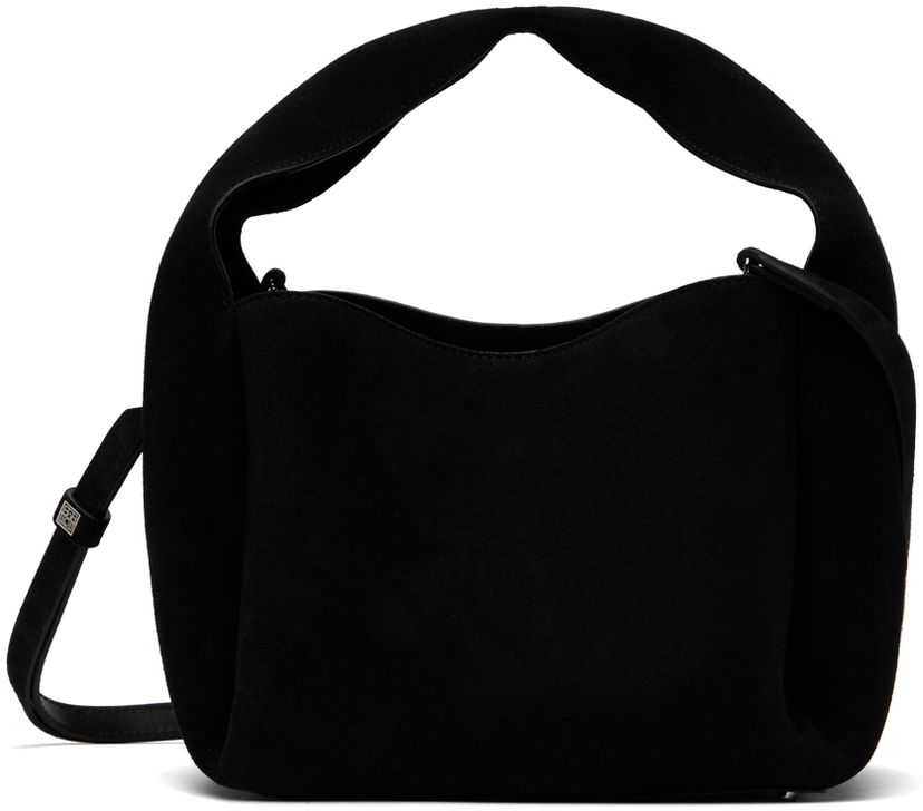 Håndtaske TOTEME Bucket Suede Shoulder Bag Sort | 241-WAL998-LE0050