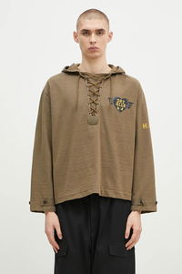 Lace-Up Hooded Pullover