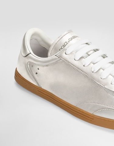 Sneakers og sko Dolce & Gabbana Saint Tropez Foiled Leather Hvid | CS2255A3H5780998, 3