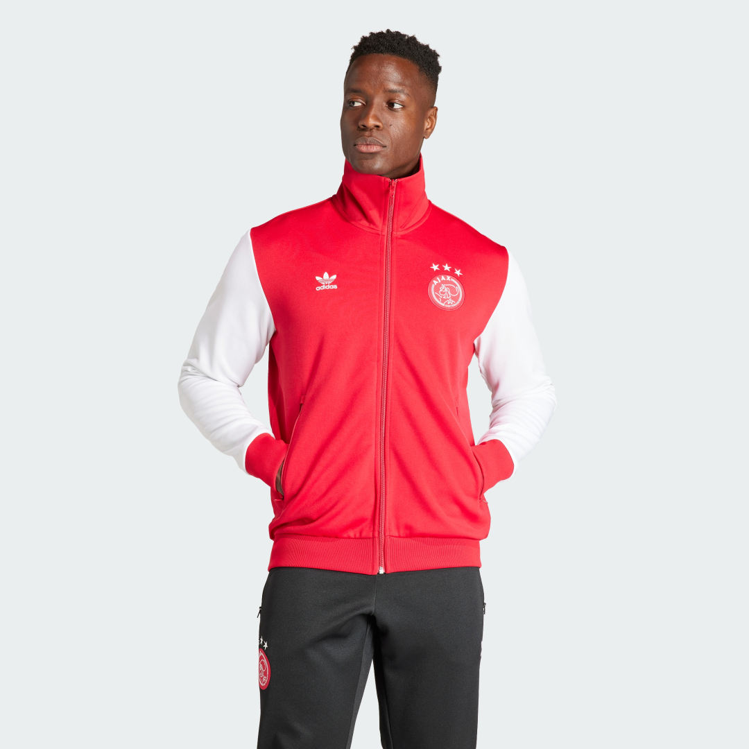 Jakke adidas Performance Ajax Amsterdam Essentials Trefoil Jacket Rød | IL6044, 0