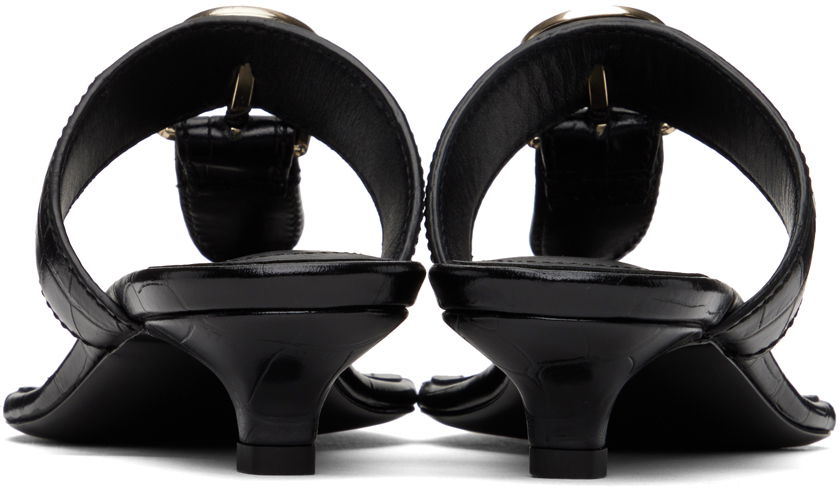Tilbehør TOTEME TOTEME 'The Belted Croco' Heeled Sandals Sort | 242-WAS2043-LE0023, 1