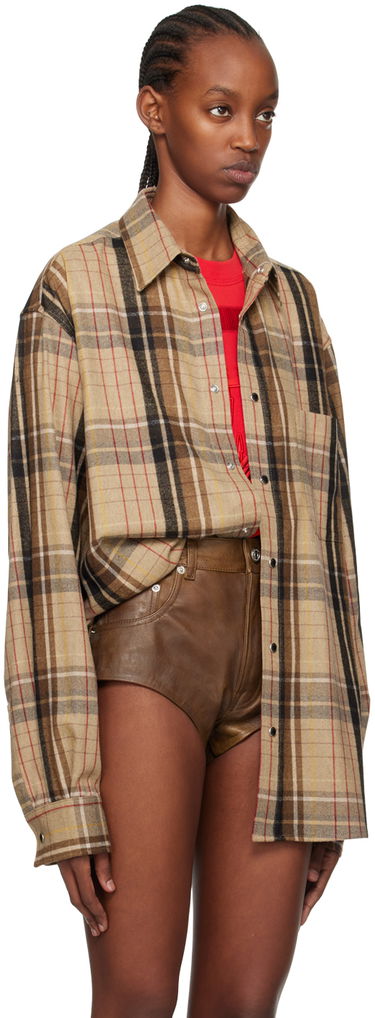 Skjorte VETEMENTS VTMNTS Check Flannel Shirt Beige | VL20SH240C, 1