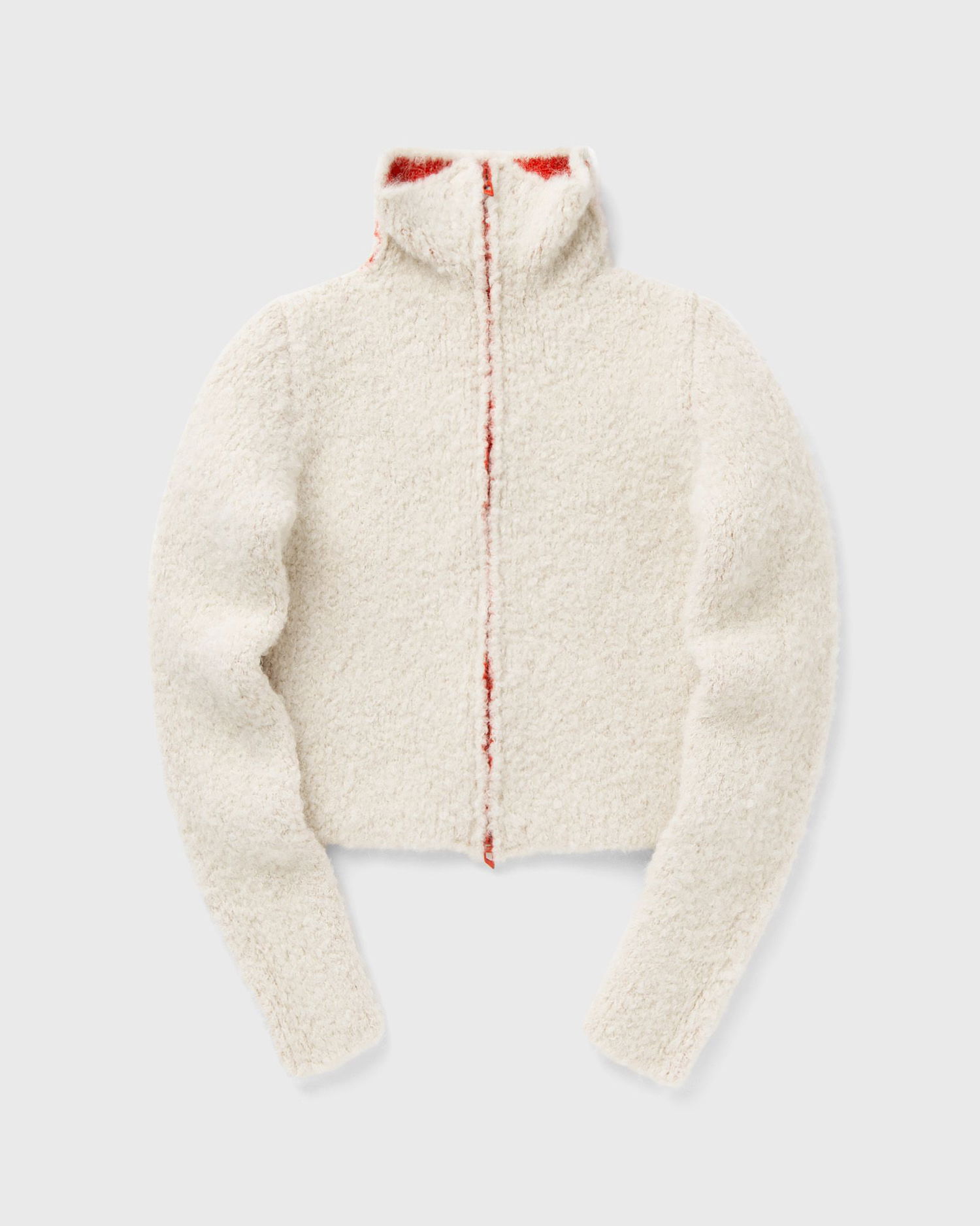 Sweater Diesel Eleonore Fuzzy Knit Zip-Up Sweater Hvid | A21460-0CECY-129, 0