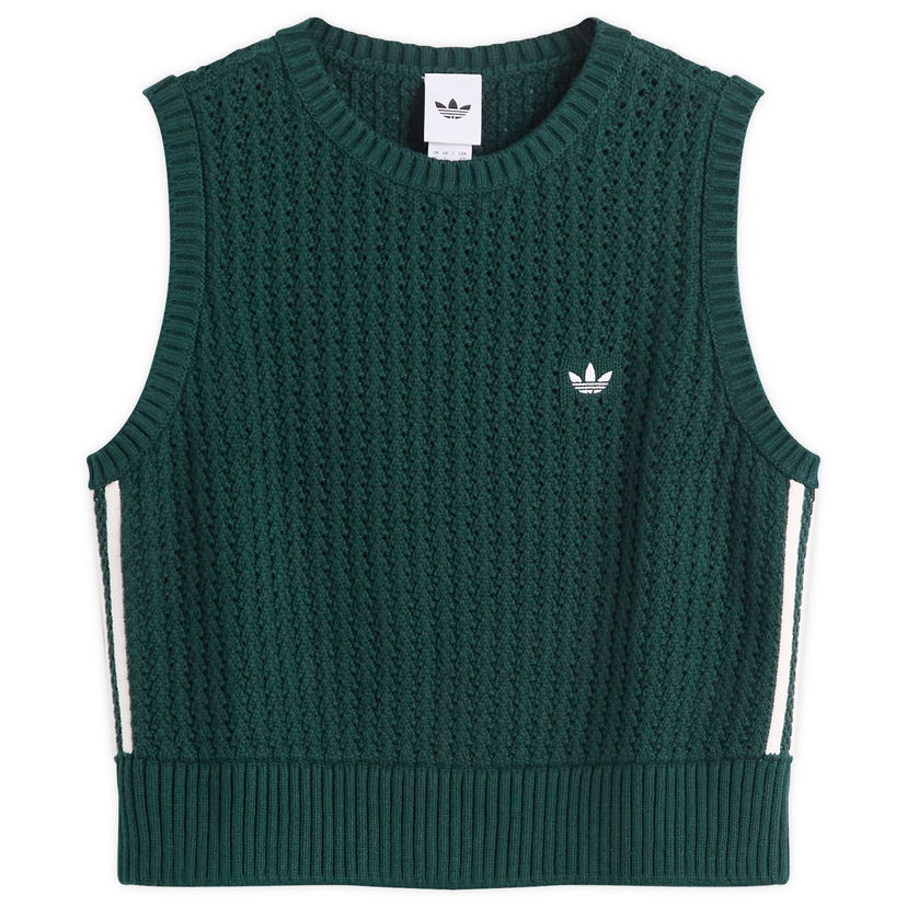 Sweater adidas Originals Adicolor Knitted Vest Grøn | JW4993