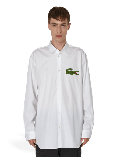 Skjorte Comme des Garçons Lacoste x Woven Shirt Hvid | FL-B003-W23  1