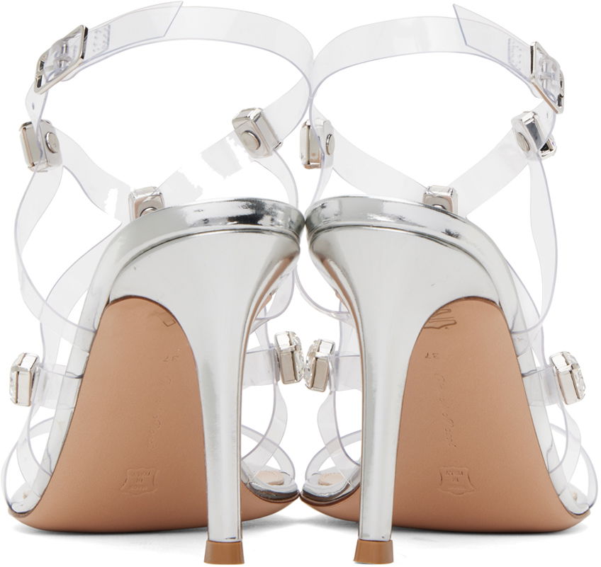 Sneakers og sko Gianvito Rossi Crystal Fever Transparent Heeled Sandals Metalisk | G32316.85RIC.GME, 1