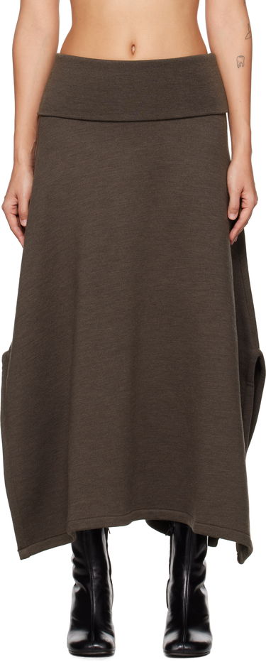 Nederdel LEMAIRE Lemaire Vented Midi Skirt Brun | SK1038 LJ1020, 0