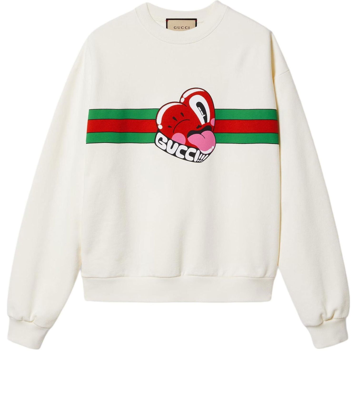 Sweatshirt Gucci Gucci Jersey Sweatshirt with Print Hvid | 768530-XJGI6-9095, 0