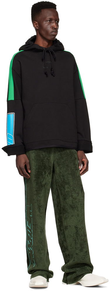 Sweatshirt We11done Cotton Graphic Hoodie Sort | WD-TH1-22-556-U-BK, 3