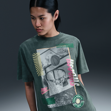 T-shirt Nike Nike Loose Fit Basketball T-Shirt Grøn | HJ3634-338, 0