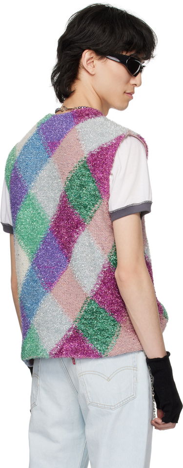 Sweater ERL ERL Argyle Knit Vest Lilla | ERL08N002, 2