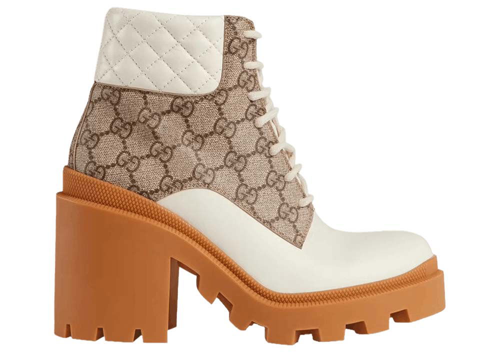 Sneakers og sko Gucci GG Ankle Boot Beige White (Women's) Hvid | 659691 UC810 9066, 0