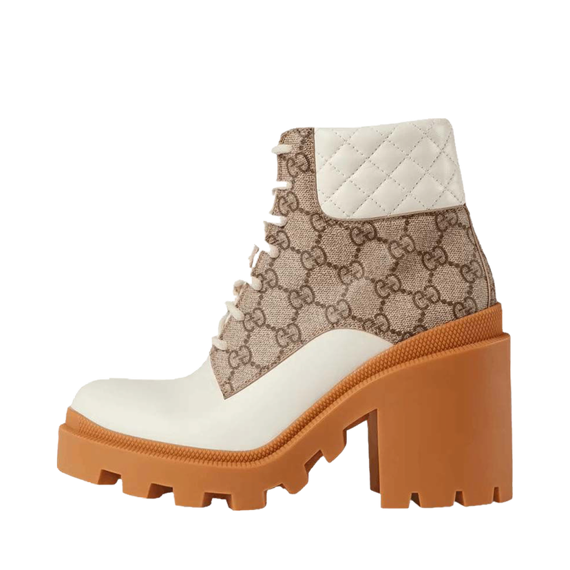 Sneakers og sko Gucci GG Ankle Boot Beige White (Women's) Hvid | 659691 UC810 9066
