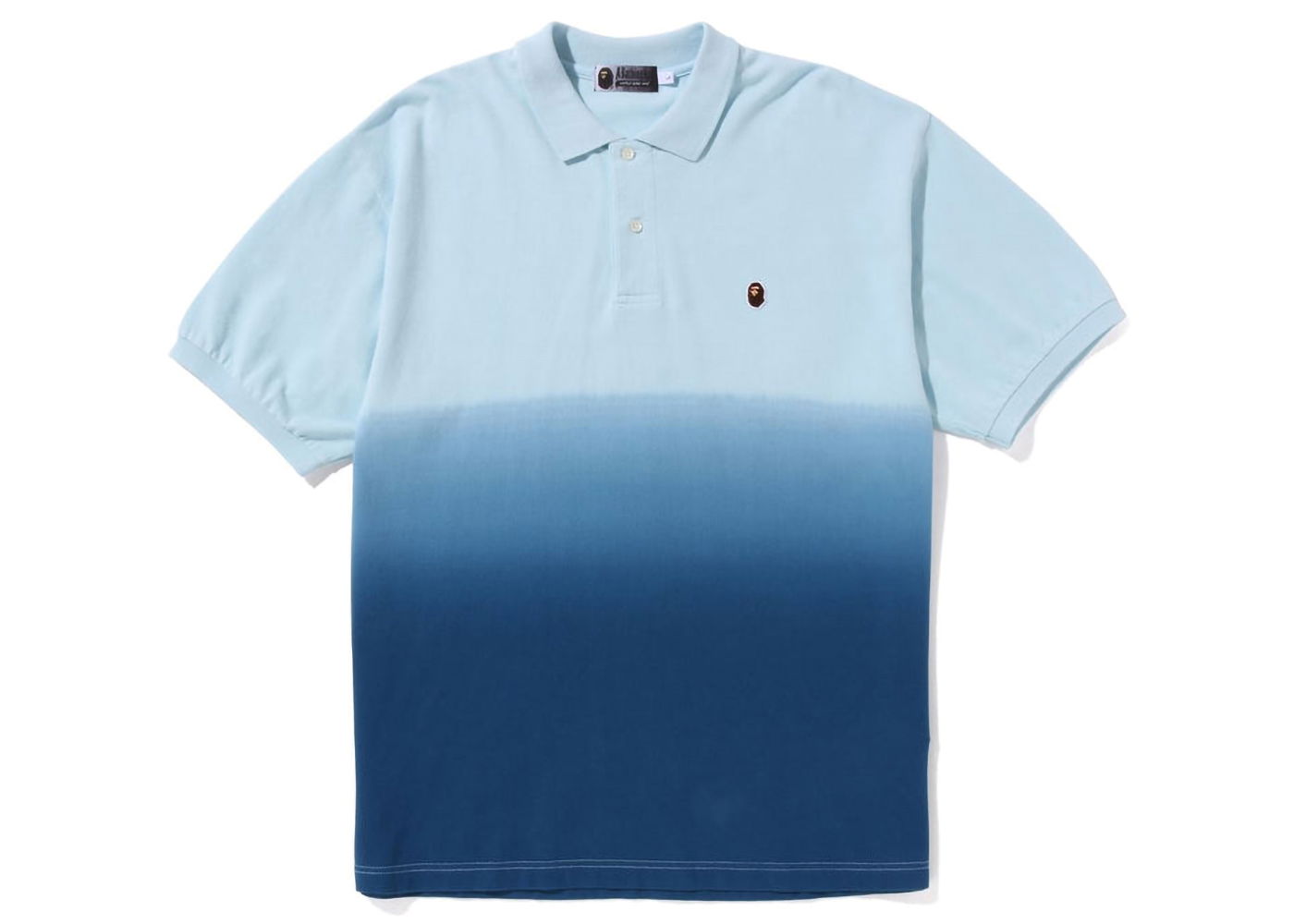 Polo skjorte BAPE Ape Head One Point Gradation Relaxed Fit Polo Tee Blå | 1J30-112-001, 0