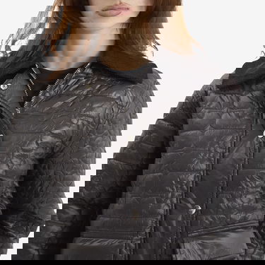Jakke GANNI GANNI Shiny Quilt Midi Jacket Sort | W0343-252, 5