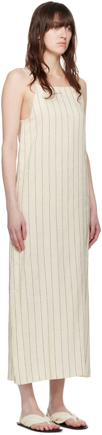 Kjole Loulou de Saison Loulou de Saison Etta Striped Midi Dress Beige | ETTA, 1