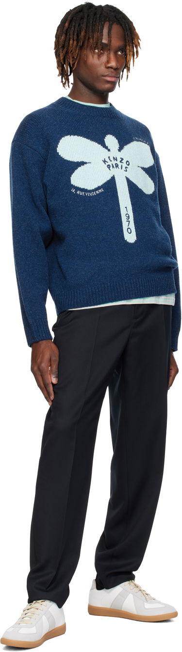 Sweater KENZO Kenzo Paris 'KENZO Dragonfly' Embroidered Wool Sweater Blå | FF55PU7163CA, 3