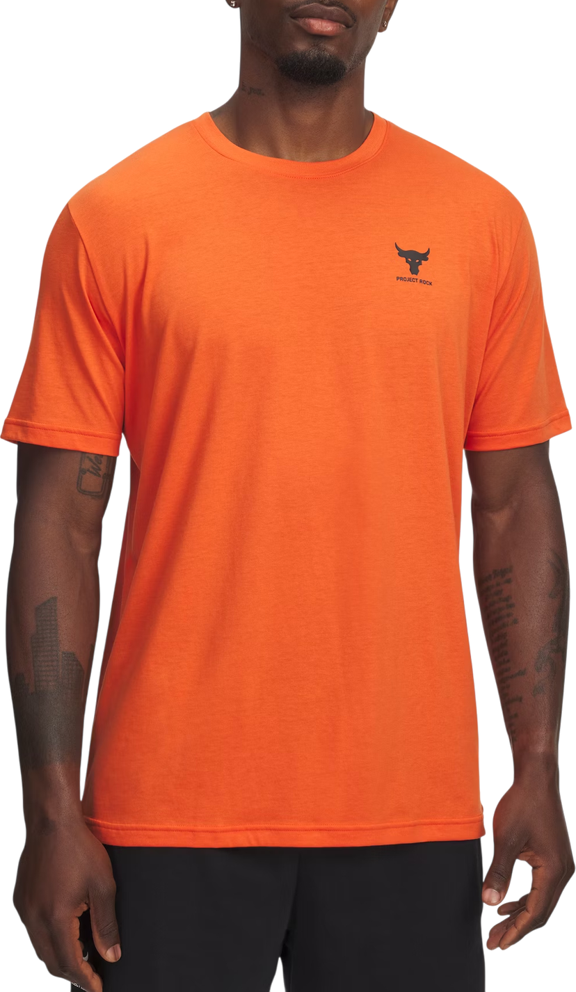 T-shirt Under Armour Project Rock Simple Branded T-Shirt Orange | 1387797-844