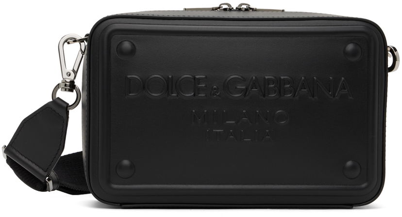Håndtaske Dolce & Gabbana Black Raised Logo Bag Sort | BM7329AG218