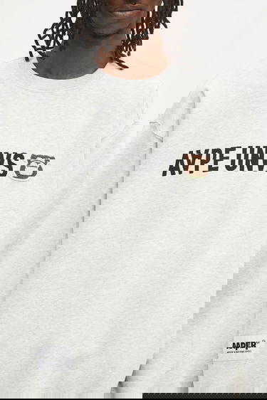 Sweatshirt AAPE by A Bathing Ape AAPE By A Bathing Ape UNVS Aaper Crew Neck Sweatshirt Grå | AAPSWMB379XAN, 3