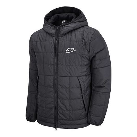 Puffer jakke Nike Fleece-Lined Hooded Jacket Sort | DJ0434-010