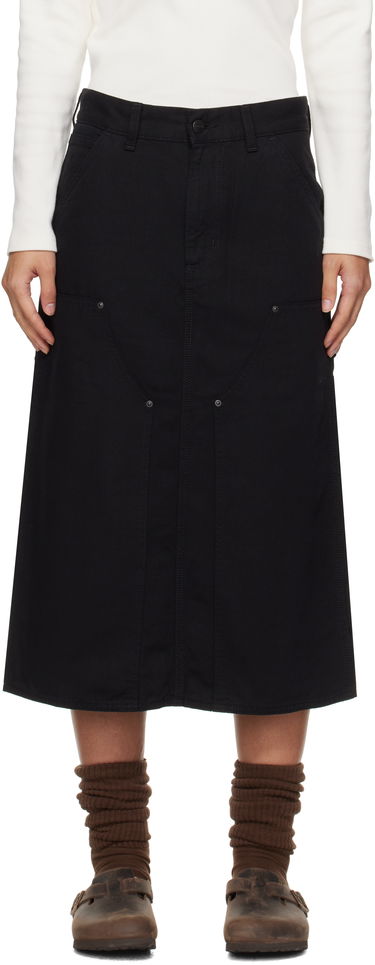 Nederdel Carhartt WIP Double Knee Midi Skirt Sort | I033773 8902, 0