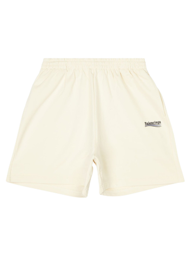 Shorts Balenciaga Political Campaign Large Fit Sweat Shorts Beige | 676137TKVI90896 / 676137TKVI98962