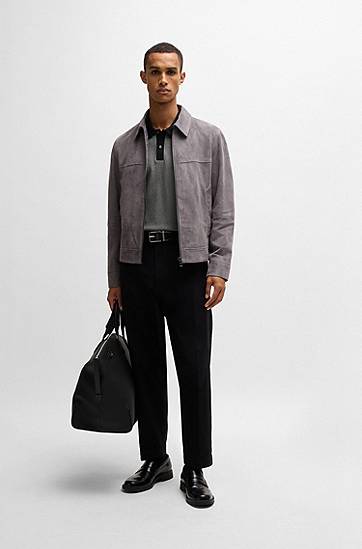 Polo skjorte BOSS Mercerized Cotton Polo Shirt with Script Logo Grå | 50531402, 1