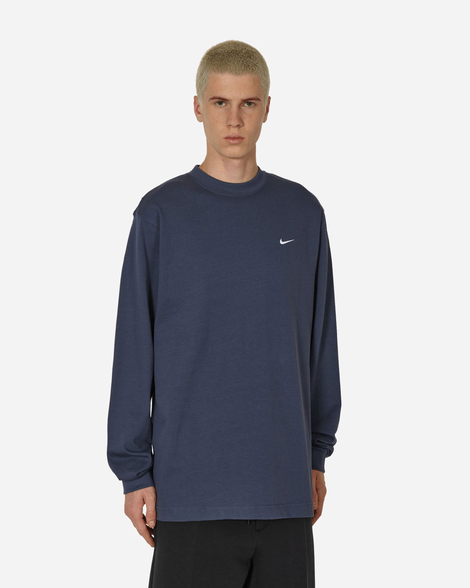 Skjorte Nike Solo Swoosh Longsleeve Mørkeblå | DX0884-437, 0