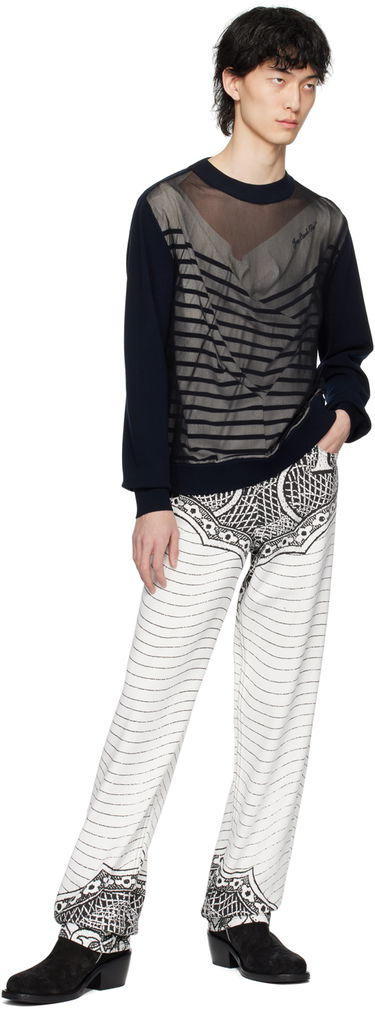 Sweater Jean Paul Gaultier Gaultier Oversized Striped Sweater Mørkeblå | 24/25-U-PL046B-M064-590100, 3