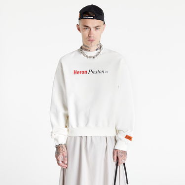Sweatshirt HERON PRESTON Multi Heron Censored Crewneck Hvid | HMBA020F22JER0070184, 0