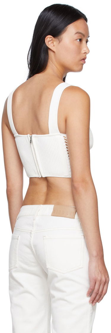 Tanktop Dion Lee Recycled Viscose Tank Top with Lace Up Hvid | A7568S22, 2
