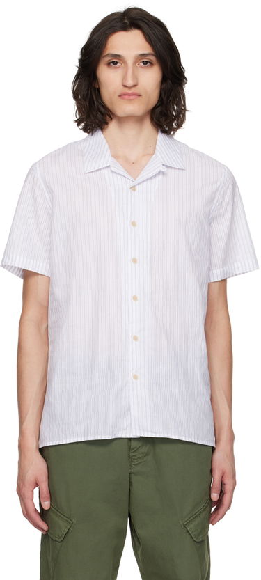 Skjorte Paul Smith PS Paul Smith Striped Camp Shirt Hvid | M2R-114R-M22060-02, 0