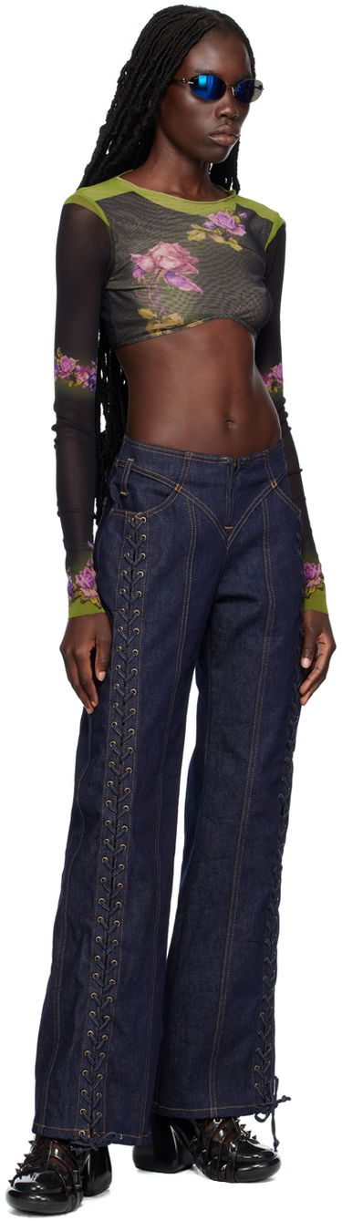 Crop top Jean Paul Gaultier Gaultier 'The Fleurs Petit Grand' Crop Top Flerfarvet | 23/12-F-TO080-T525-4000, 3