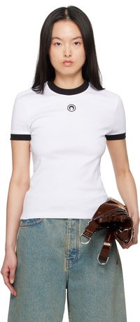 Marine Serre Moon Logo Fitted Jersey T-Shirt