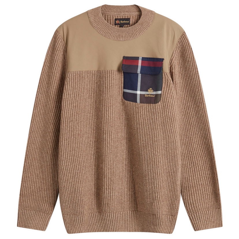 Sweater Barbour Baracuta Miller Crew Knit Jumper Brun | MKN1614TA71
