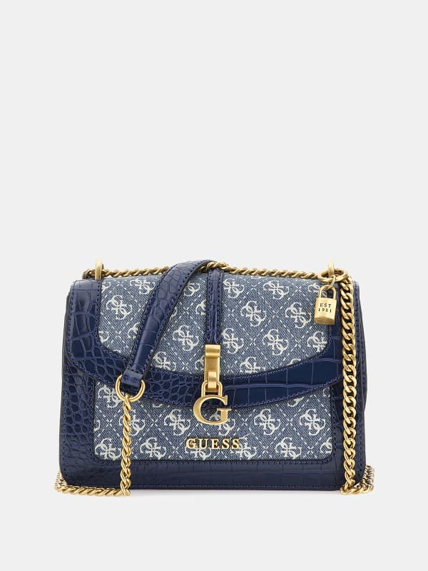 Skuldertaske GUESS G James Logo Mini Crossbody Bag Mørkeblå | HWDA9213200, 0