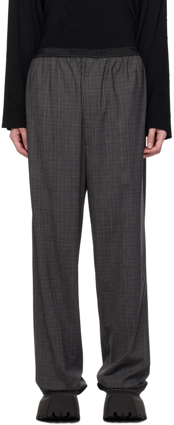 Bukser Balenciaga Elastic Trousers Grå | 675490-TOT07-1240, 0