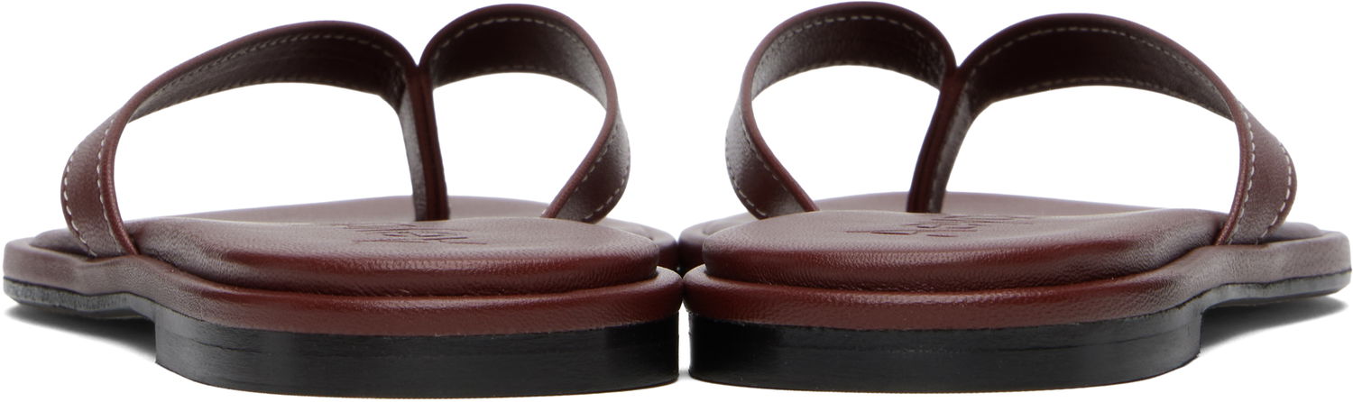 Tilbehør Aeyde Aeyde Melody Leather Toe-Post Flip-Flops Brun | A11-FS-FDMR08FL191-SS25-955-007, 1