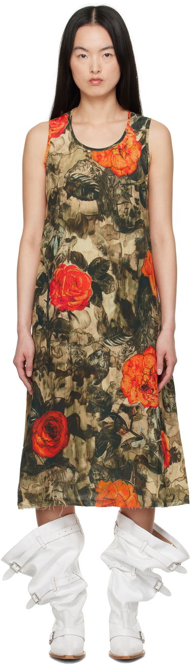 Kjole R13 R13 Sleeveless Rose Print Midi Dress Flerfarvet | R13WR304-R535A, 0