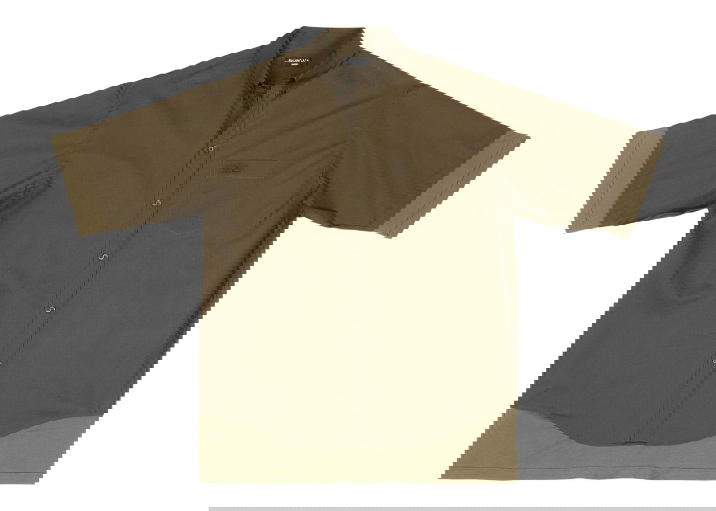 Skjorte Balenciaga BB Icon Layered Large Fit Shirt Grøn | 699195TMM442840, 0