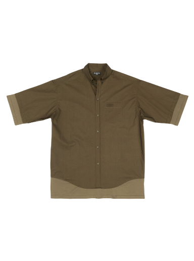 Skjorte Balenciaga BB Icon Layered Large Fit Shirt Grøn | 699195TMM442840