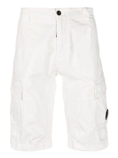 Shorts C.P. Company Stretch Sateen Cargo Shorts Gauze Hvid | 12CMBE062A005694G